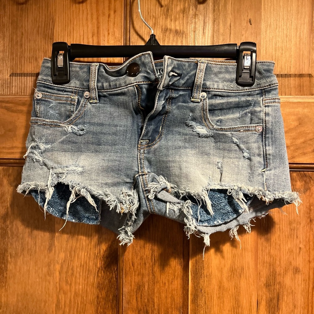 American Eagle Denim Distressed Shorts